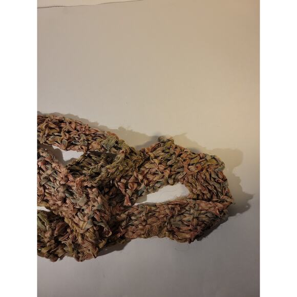 Vintage Artisan Made Hand Knit Beige Scarf - Picture 2 of 7